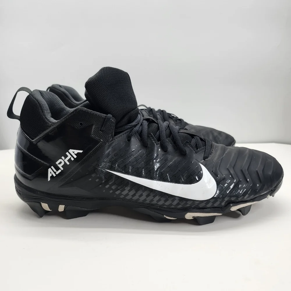 Nike Alpha Menace Shark 2 Football Cleats Mens 14 Shoes Black BV0146-001